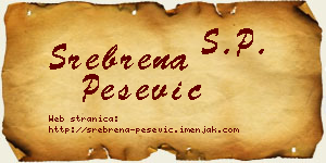 Srebrena Pešević vizit kartica